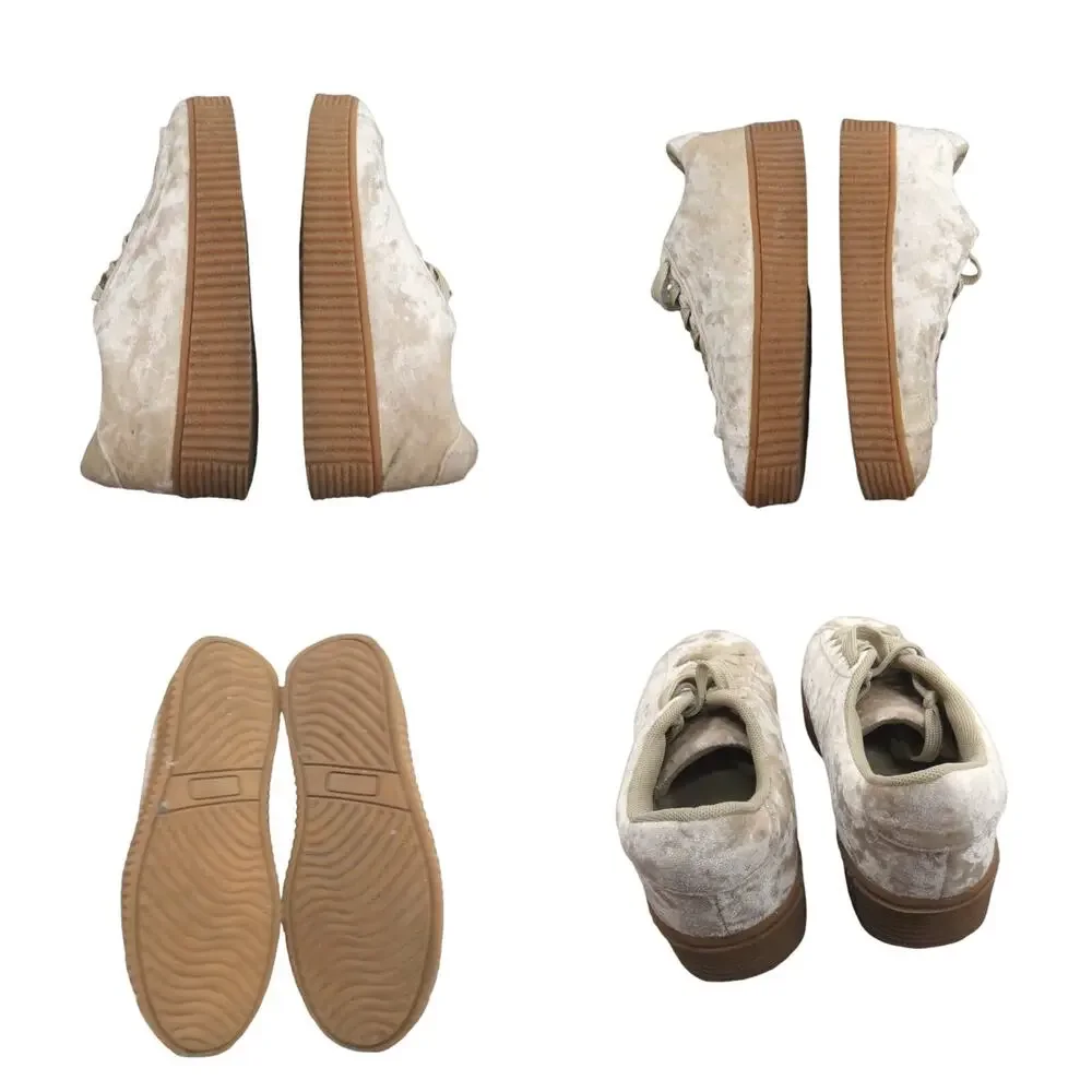 Urban Outfitters Y2k Chunky Crushed Velvet Platform Women's Sneakers Size 8